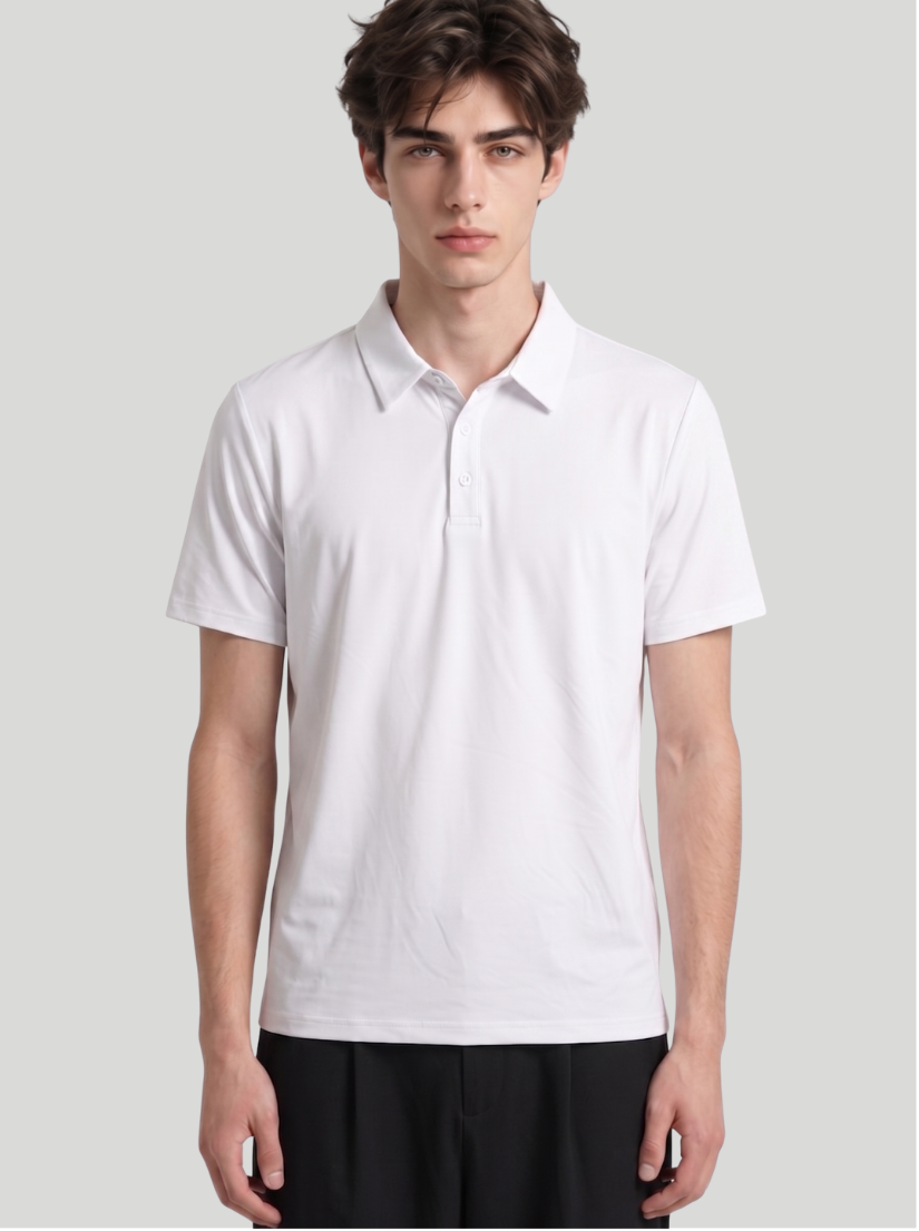 White - Men Performance Polo