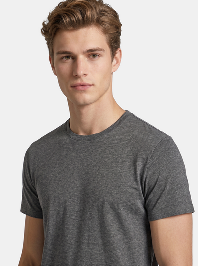M001 Short Sleeve Classic Fit Cotton Tee - Gray