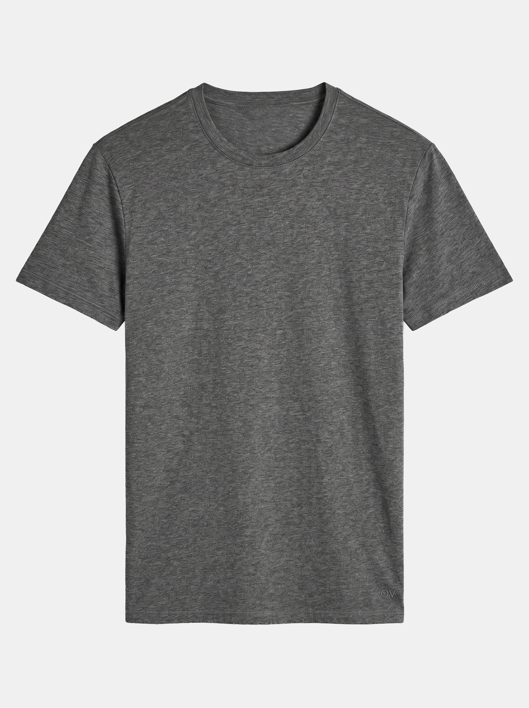 Plain gray t-shirt on a light gray background