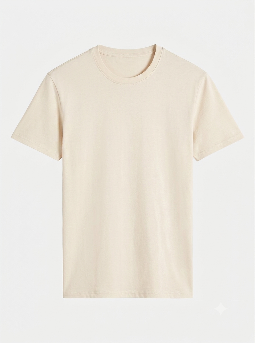 Sand - Men Classic Fit Cotton Tee