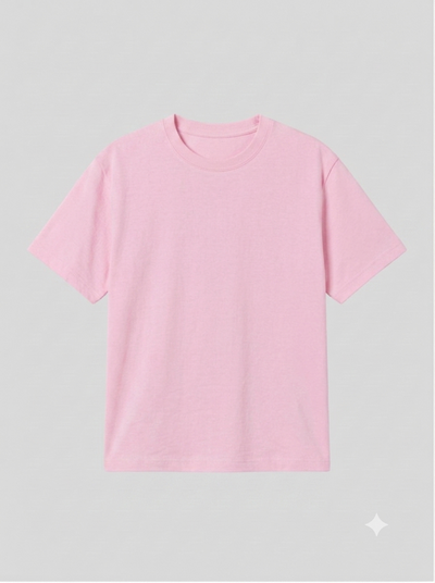 Pink - Women Box Cut Cotton Tee