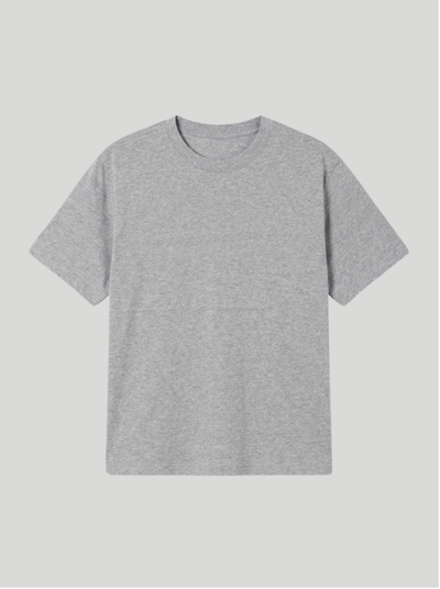 Gray - Women Box Cut Cotton Tee