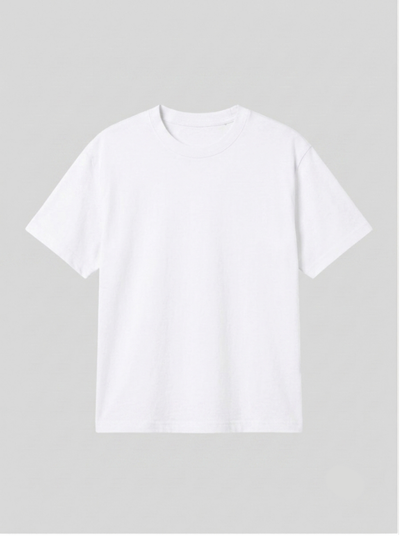 White - Women Box Cut Cotton Tee
