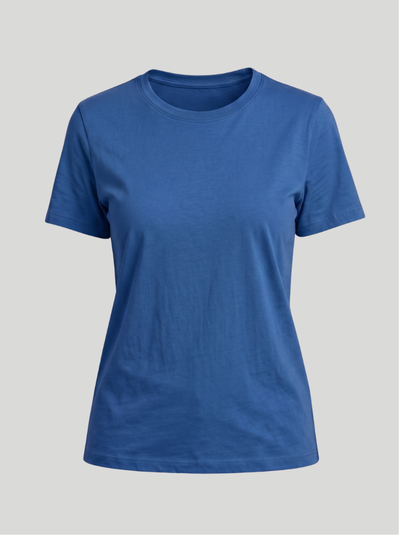 Blue - Women Classic Fit Cotton Tee