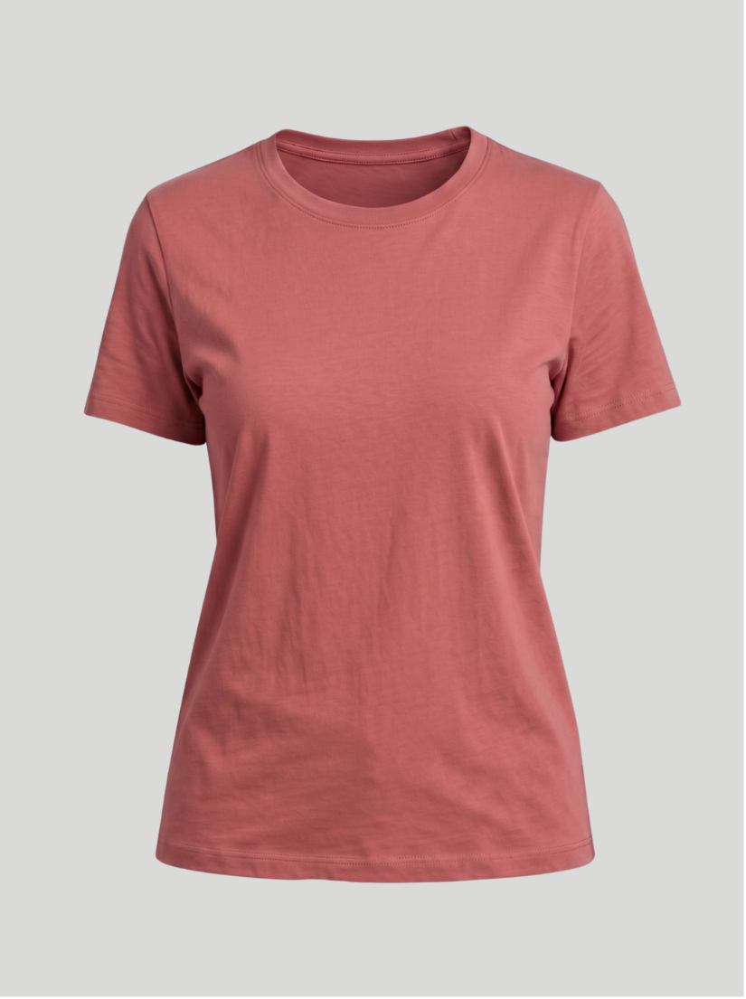Red - Women Classic Fit Cotton Tee