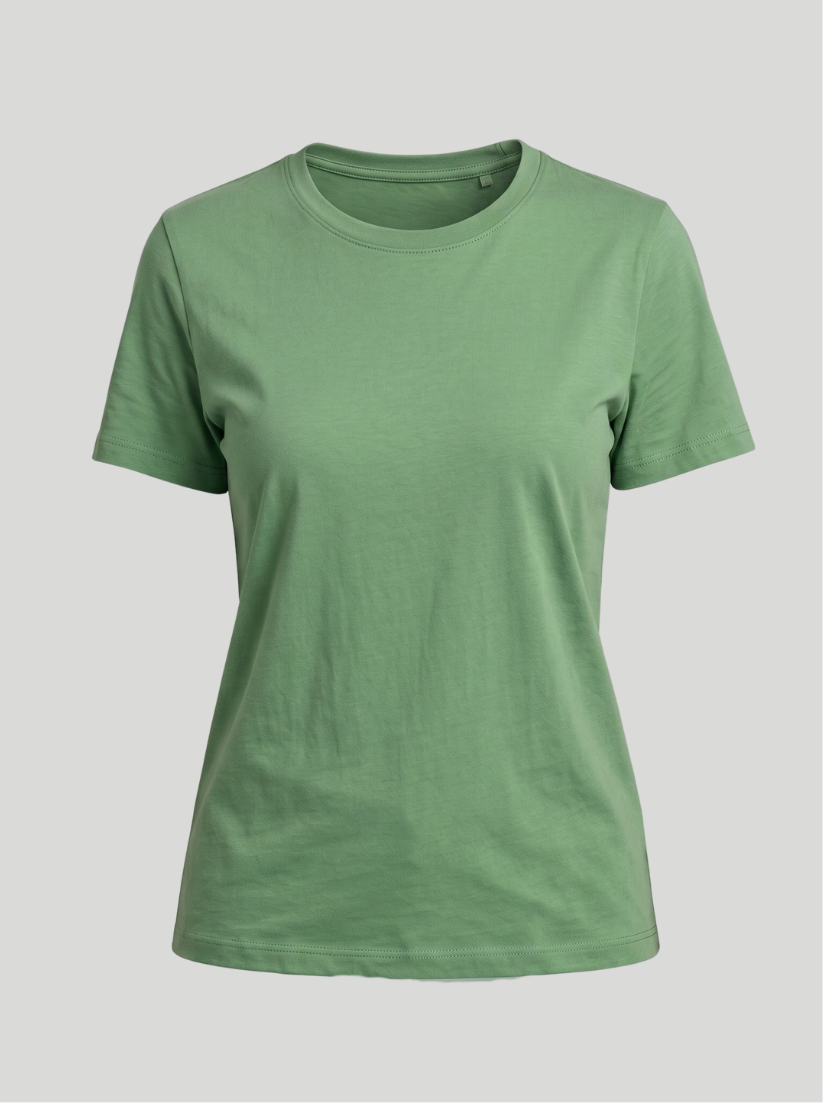 Green - Women Classic Fit Cotton Tee