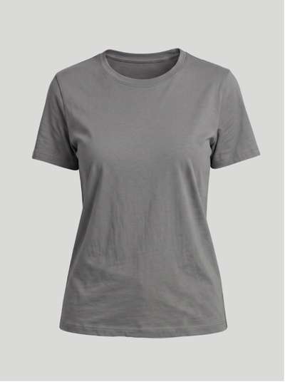 Gray - Women Classic Fit Cotton Tee