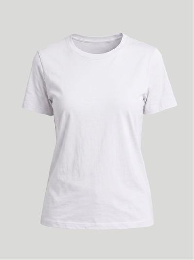 White - Women Classic Fit Cotton Tee