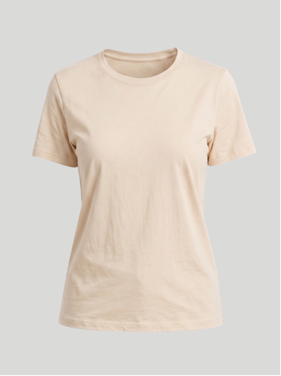 Sand - Women Classic Fit Cotton Tee
