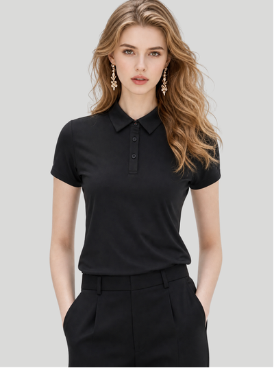 Black - Women Performance Polo