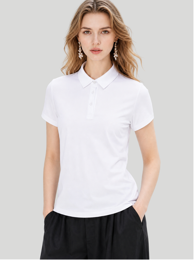 White - Women Performance Polo